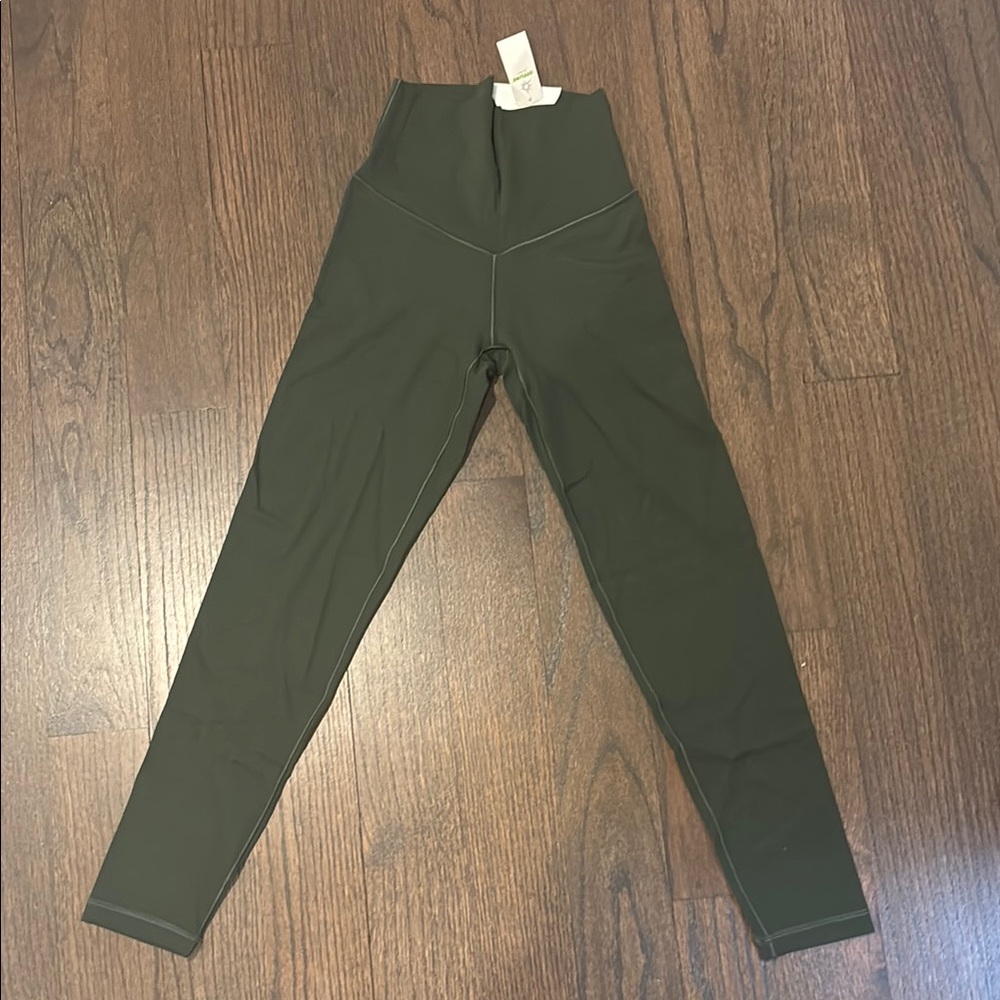 High-Waisted Olive Green Leggings